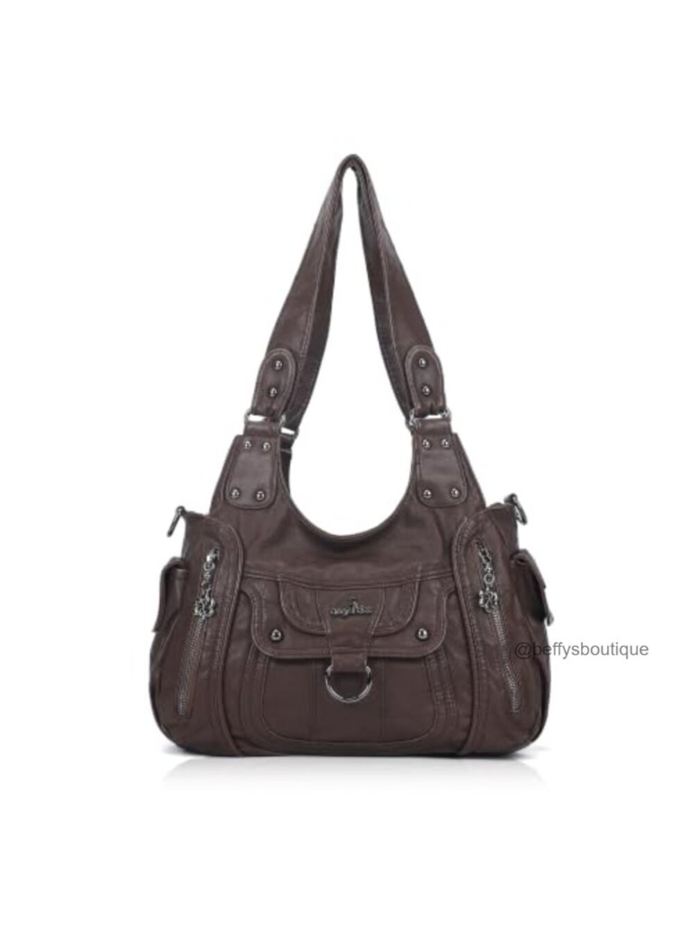 Vegan Leather Hobo Shoulder Bag Crossbody Satchel Tote Adjustable Strap
